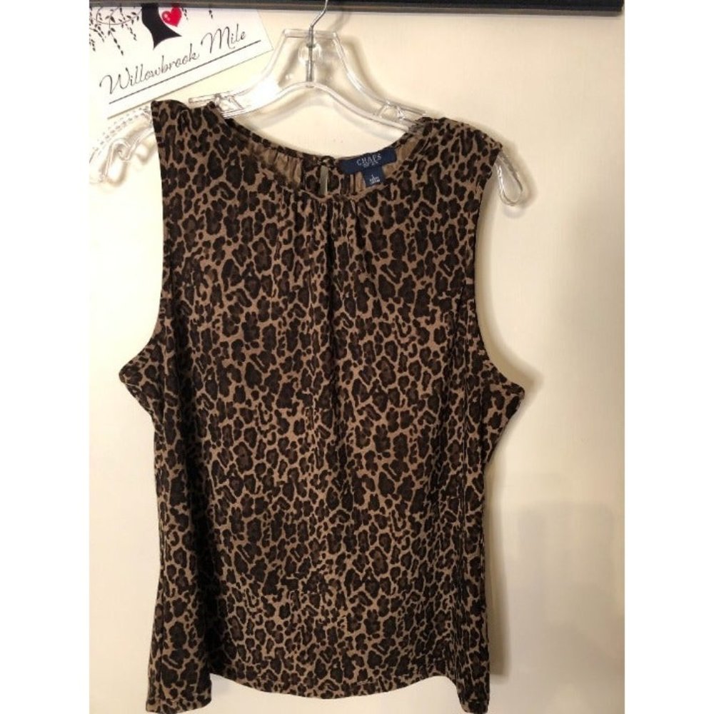 Ralph Lauren Chaps cheetah Top  Sz LG